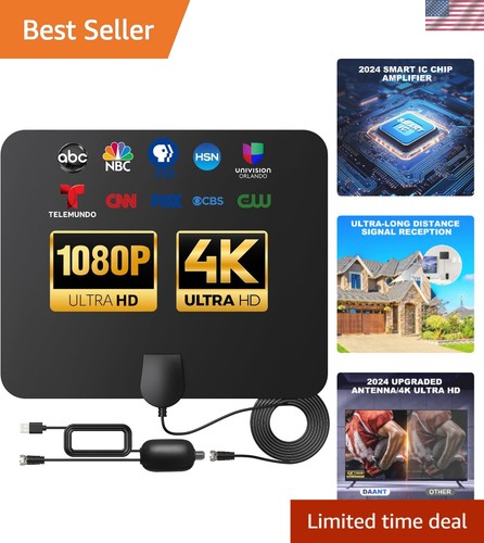 Indoor hdtv antenna - indoor, 4k/1080p